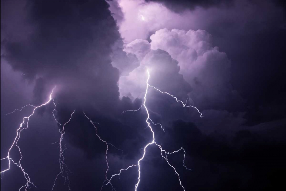 TN, Composite of cloud-to-cloud lightning bolts